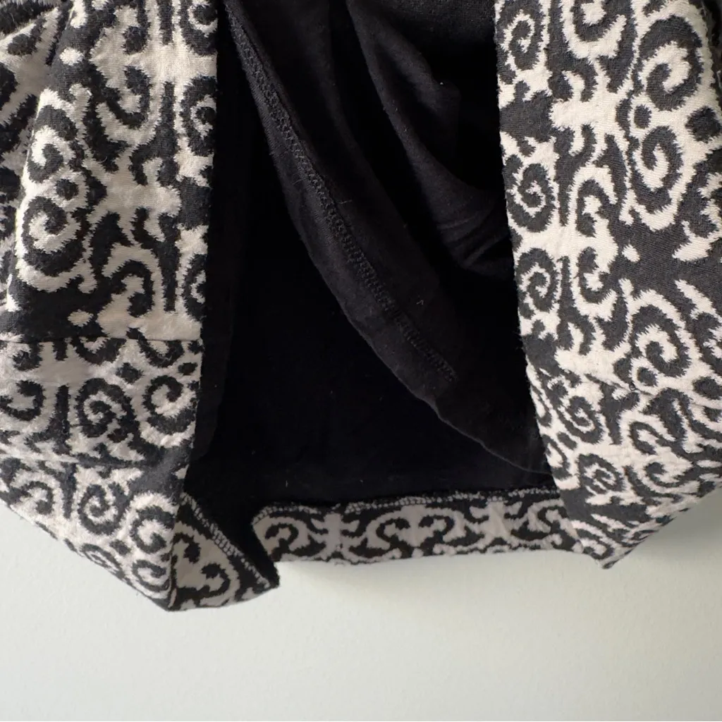 Anthropologie Deletta Black White Cutout Back Mini Dress A-Line Short Sleeve S - Image 11