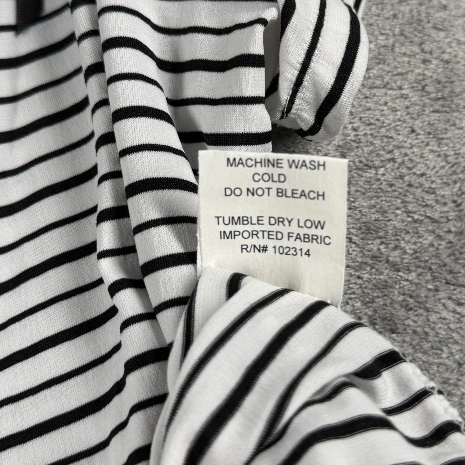 Jessica Max Blouse Womens XL Black‎ White Striped Top Flower Whimsigoth Y2K Black - Image 8