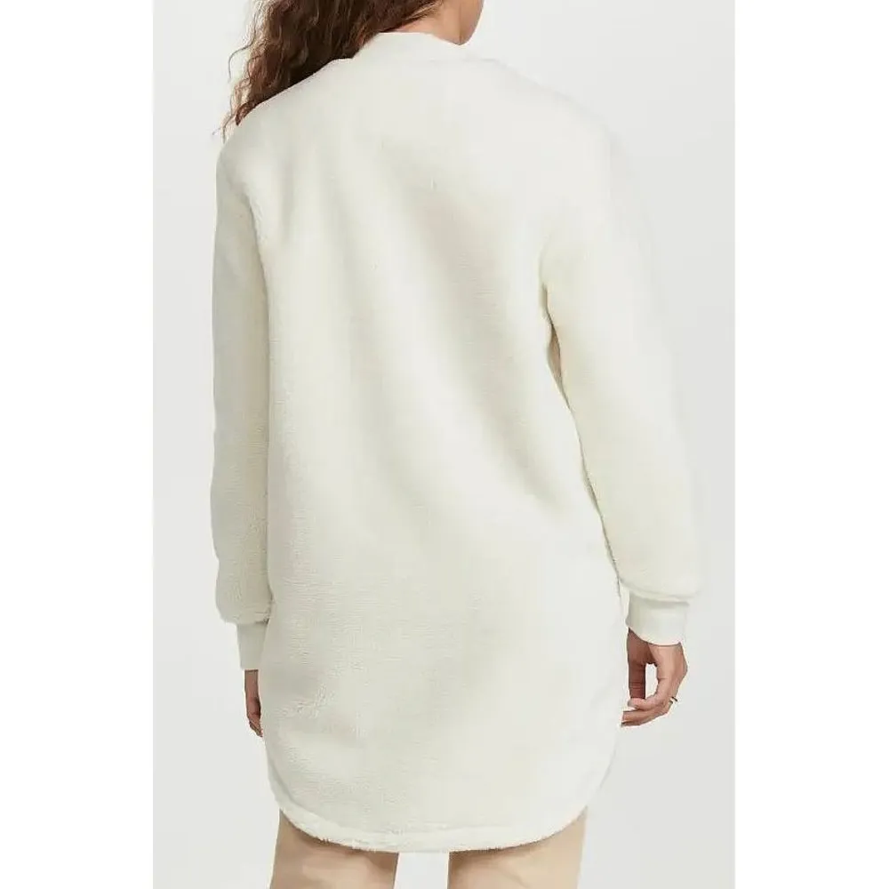 Angel's Advocate Bomber Sherpa Fuzzy Teddy Faux Fur Long Coat Jacket - Image 2