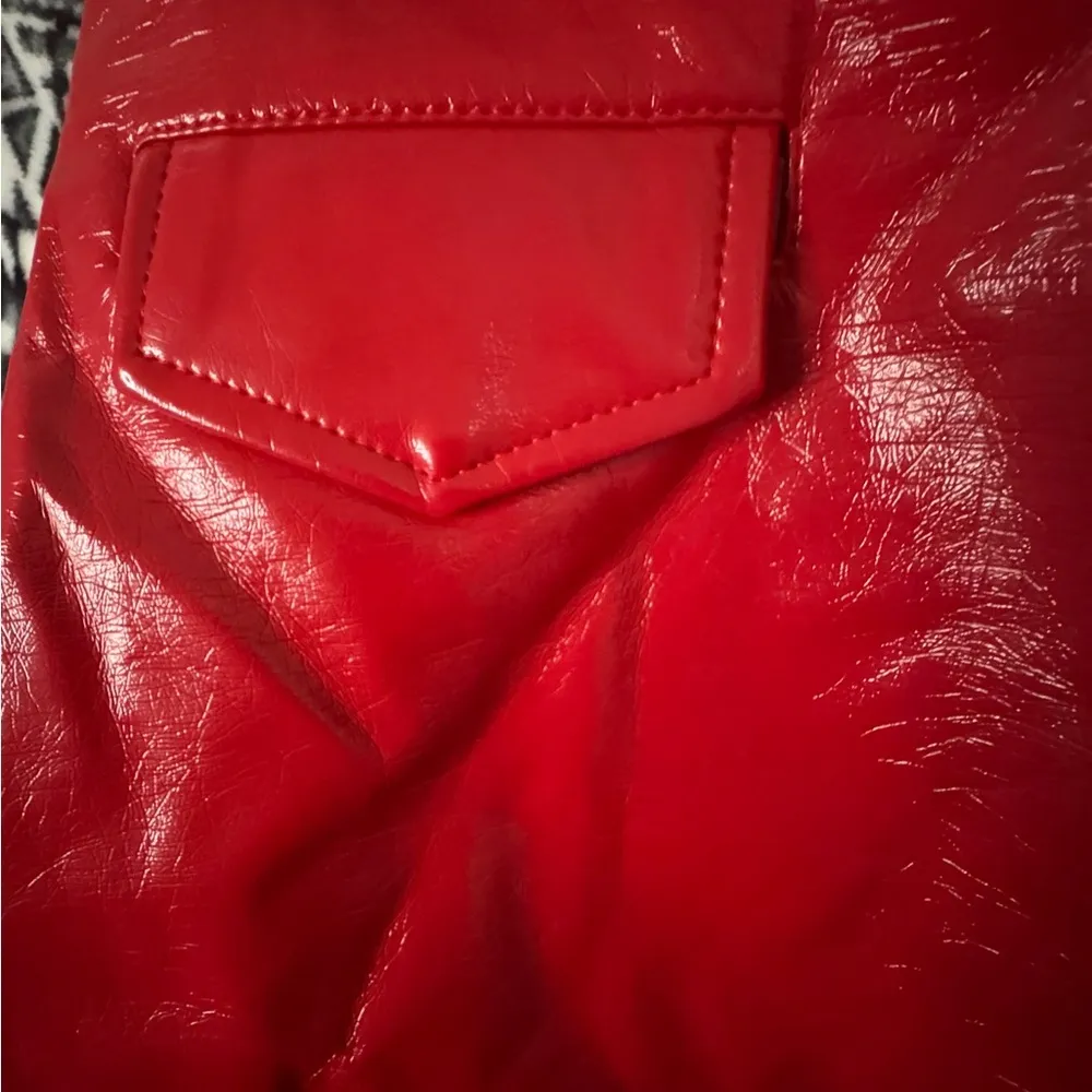 Women's Patent Belted Mini Skirt - Image 6