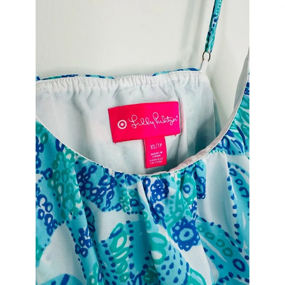Lilly Pulitzer For Target Sea Urchin Ruffle Spaghetti Straps Dress Size XS - Image 5