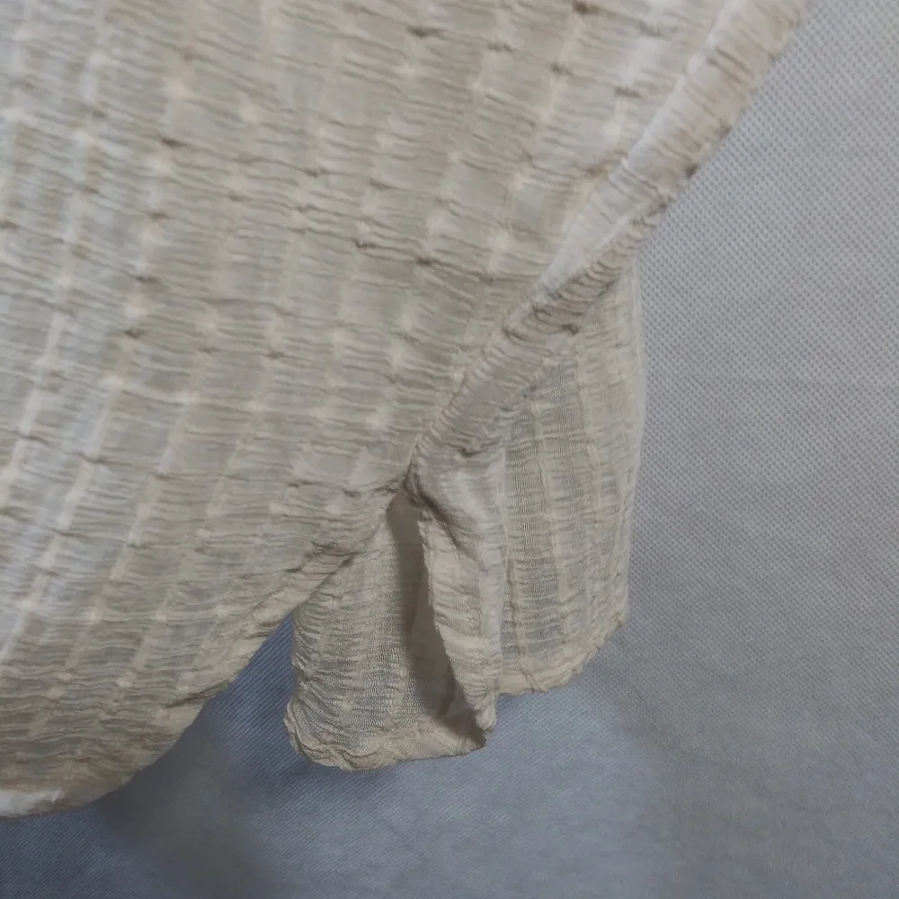 Zara Neutral Beige Oversized Topper Cove Up Semi Sheer Lagnlook Size M - Image 6