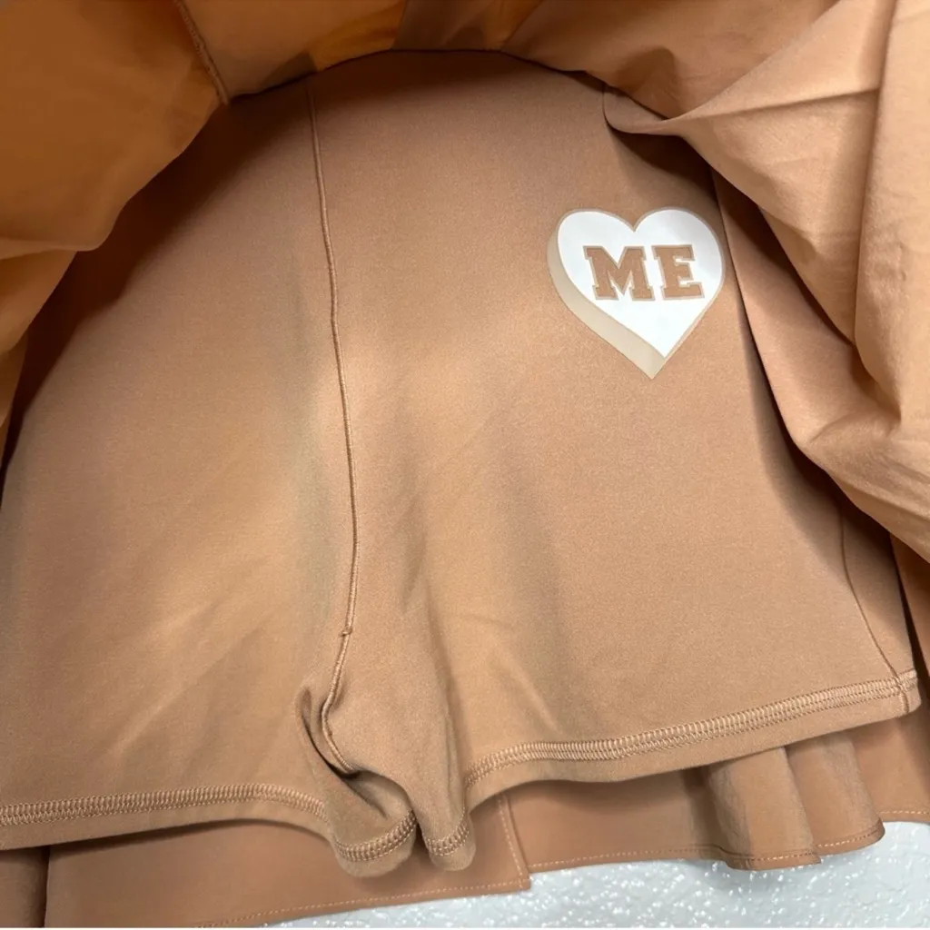 NWT AERIE Offline Women's Real Me Tennis Skirt XL Tan Skort Pleated Pockets - Image 6