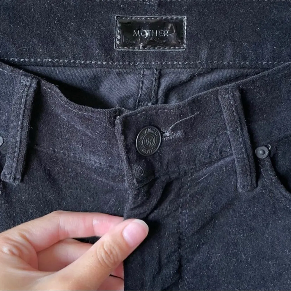 MOTHER velvet The Vamp My Life as a Snow Bunny jeans Black Size 26 - Image 10