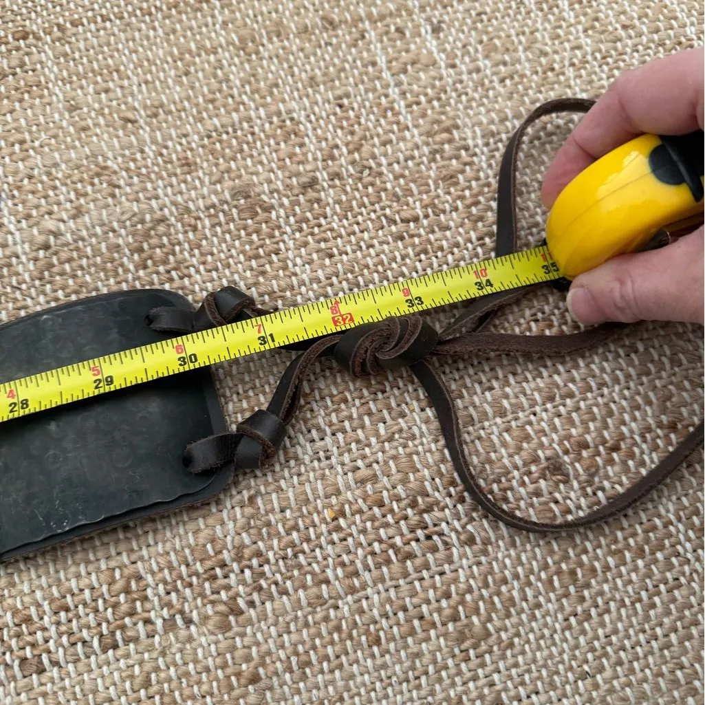 All Saints Genuine Leather Belt Metal Brown Black - Image 5