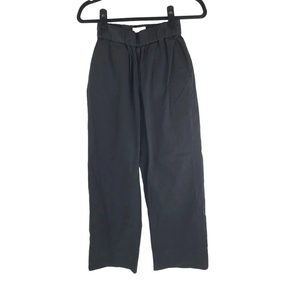 Everlane The Easy Pant Pockets Pull On Organic Cotton Black Size 0 - Image 5