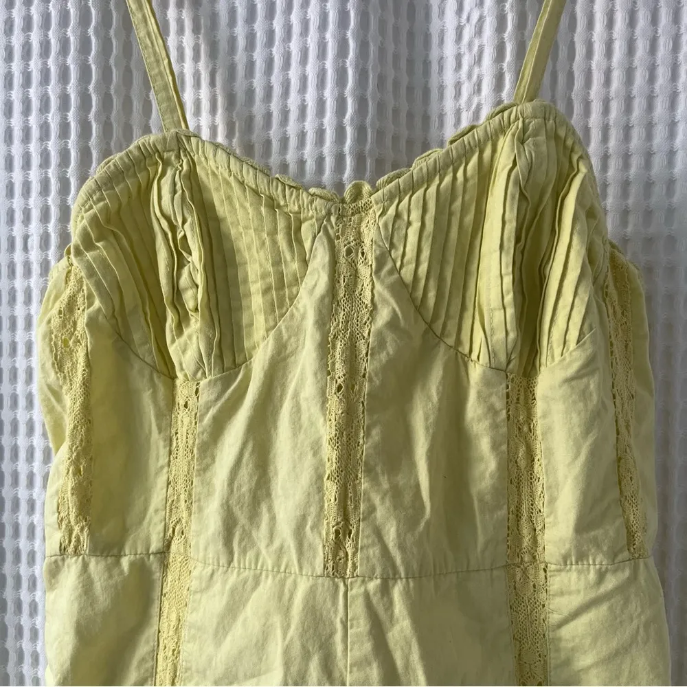 Urban Outfitters Juliette romper in bright yellow cotton - Image 4
