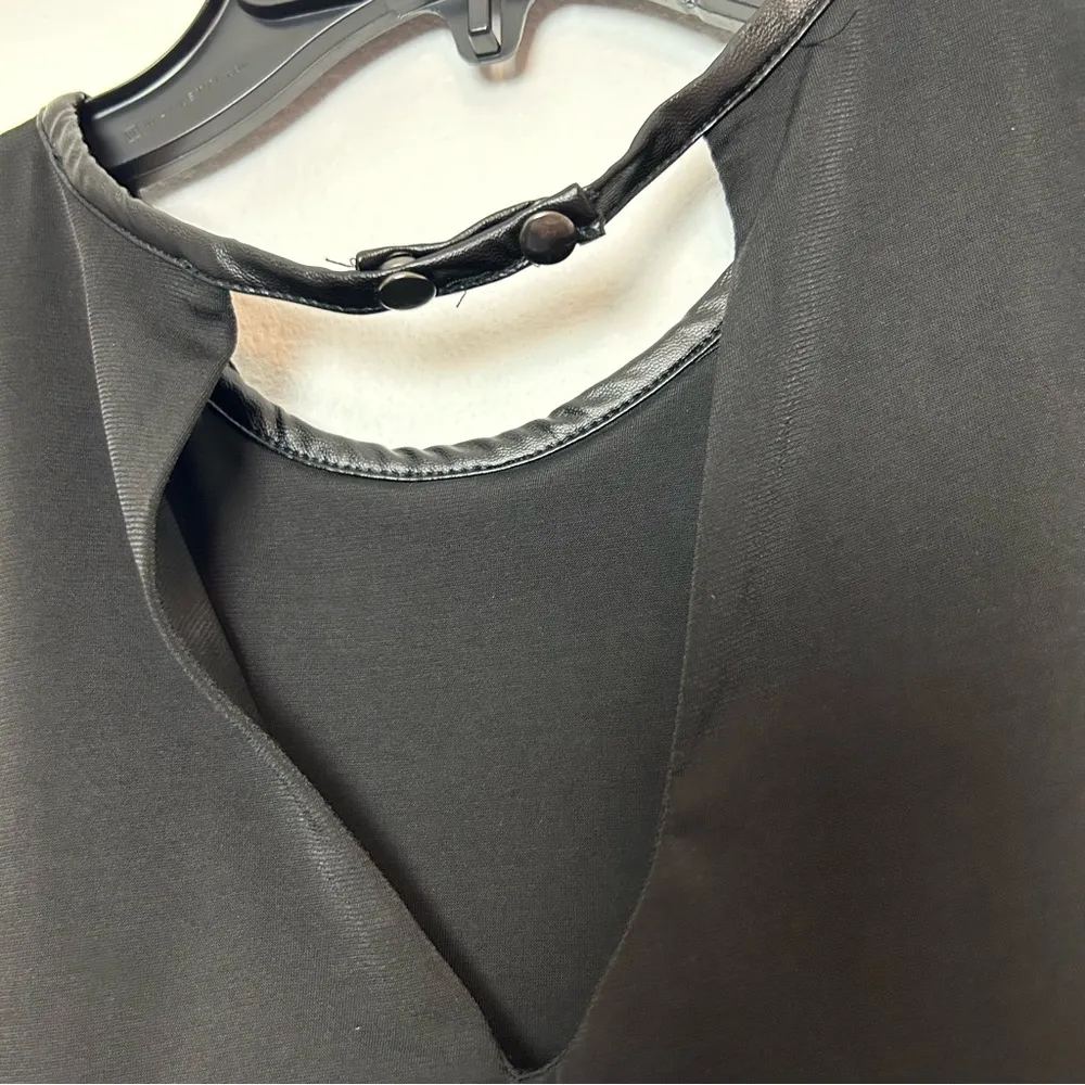 FATE Faux Leather Lined Tank Top in Black NWT - Image 6