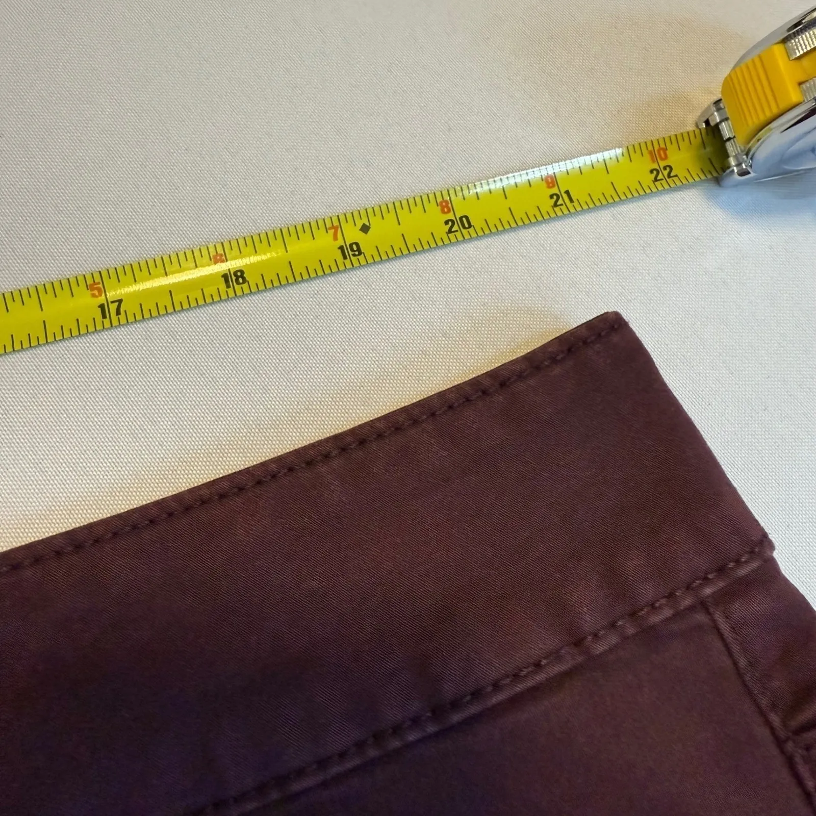 Maurices High Rise Skinny Leg Jeans Women Sz 24W Dark Burgundy Comfort Stretch # - Image 7