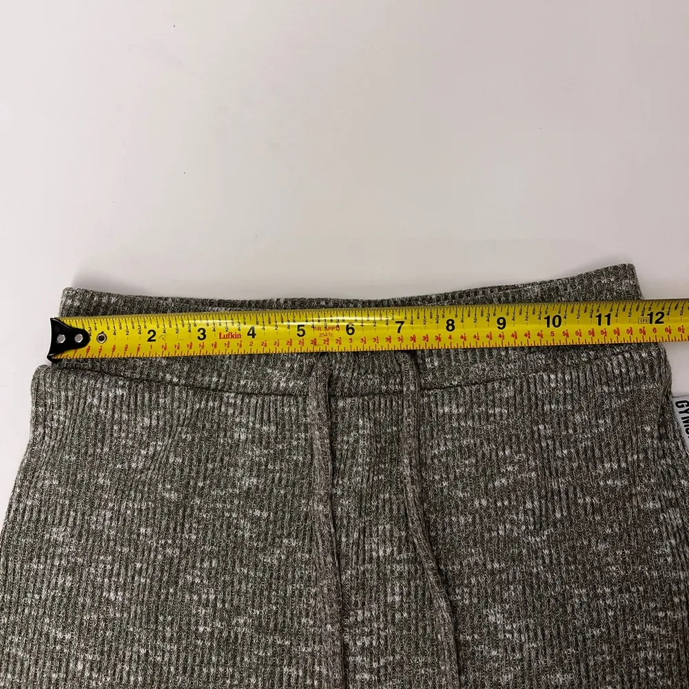 Gymshark Women lounge Leggings Khaki Marl Green waffle knit S - Image 5