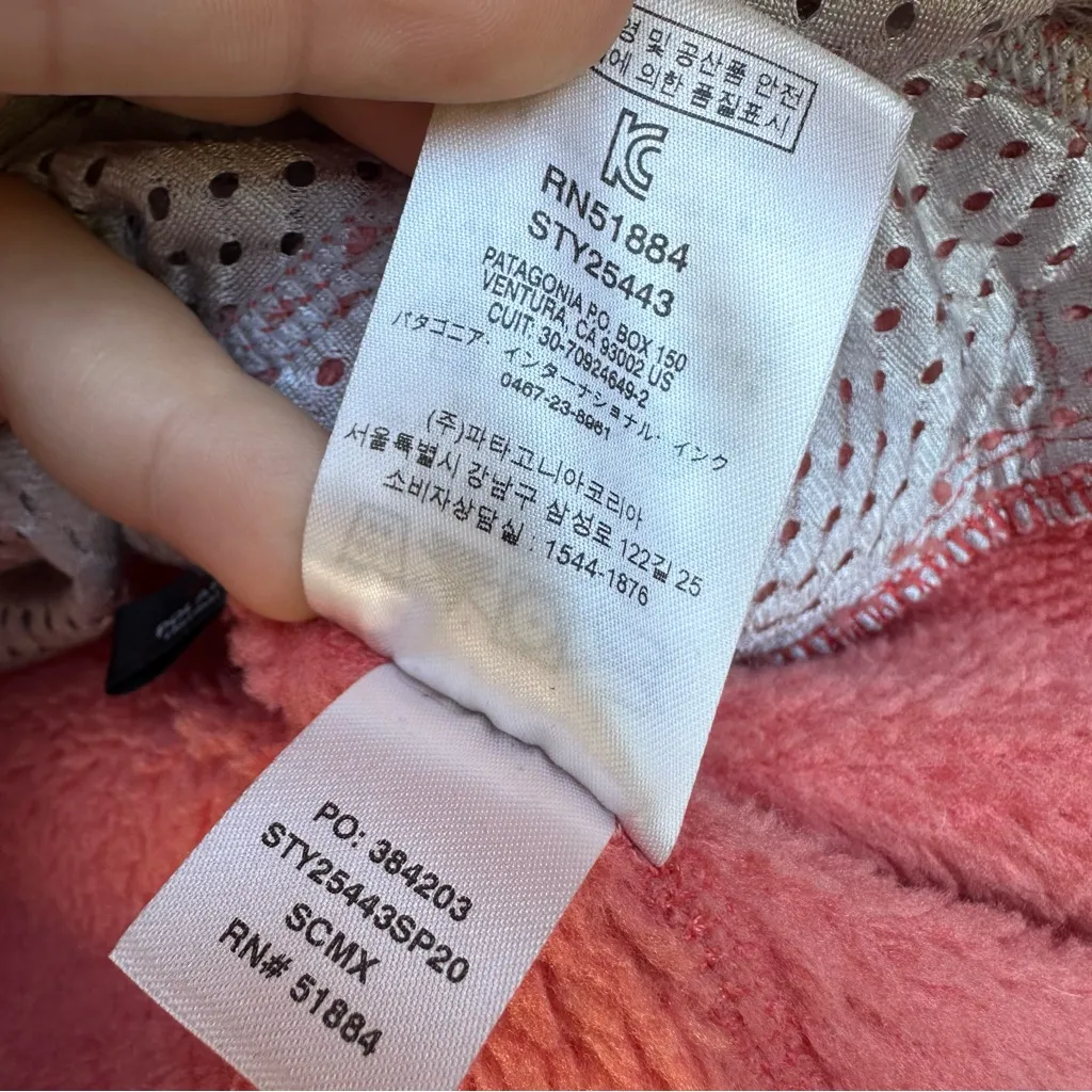 Patagonia Salmon Pink Retool Polartec Snap Pullover Jacket Size XS - Image 7
