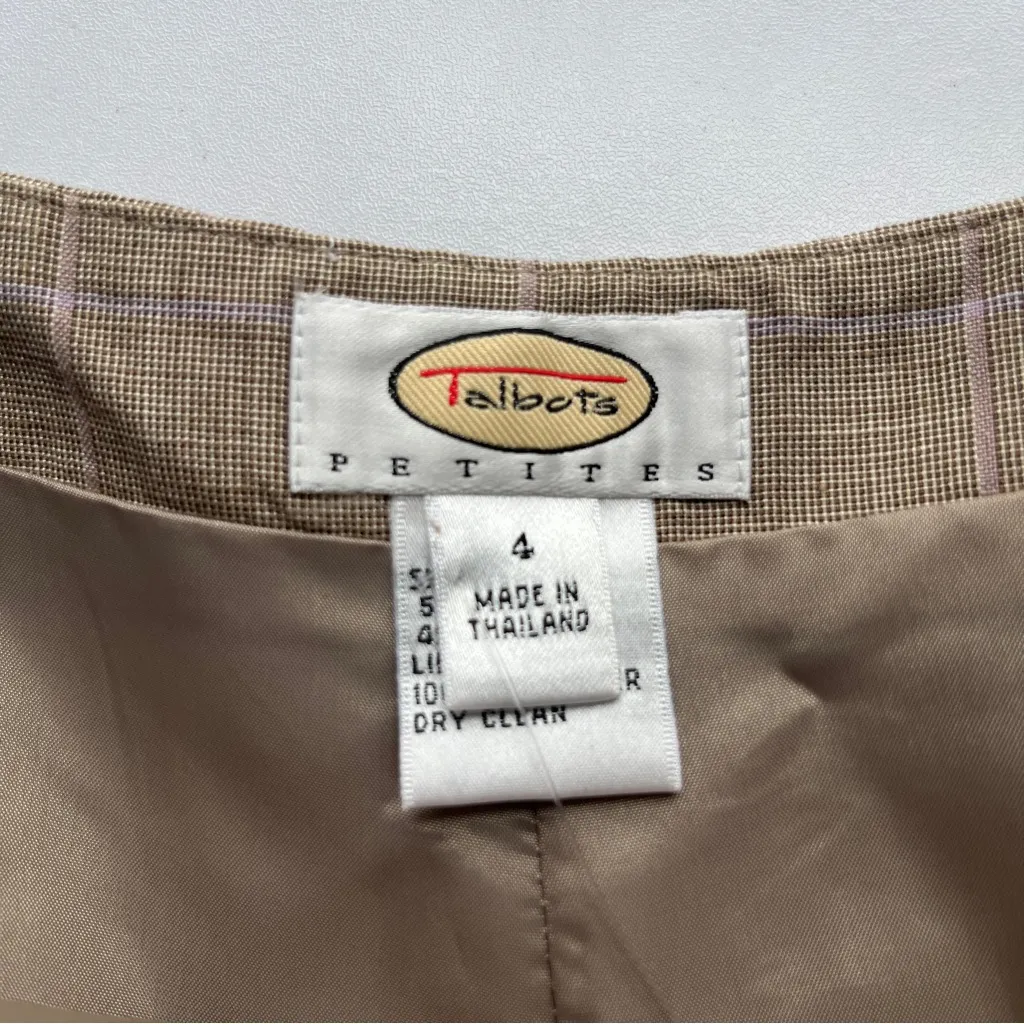 Talbots  Silk Tan Boot Cut Women's Pants - Image 6