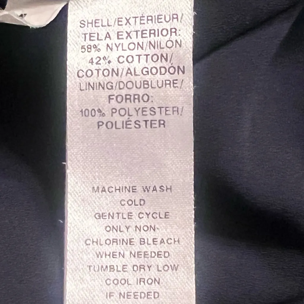 LOFT Lace Overlay‎ Scalloped Hem Sleeveless Lined Navy Blue Top Blouse Size XXSP - Image 14