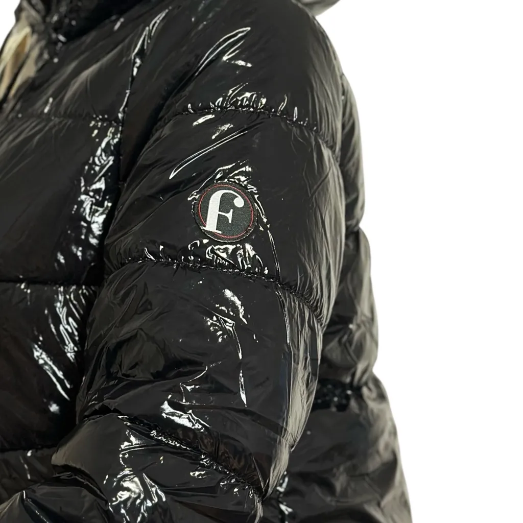 FAVORITTI Waterproof & Windproof Maxi Puffy Quilted Long Hooded Jacket, Black, M Black Size M - Image 11