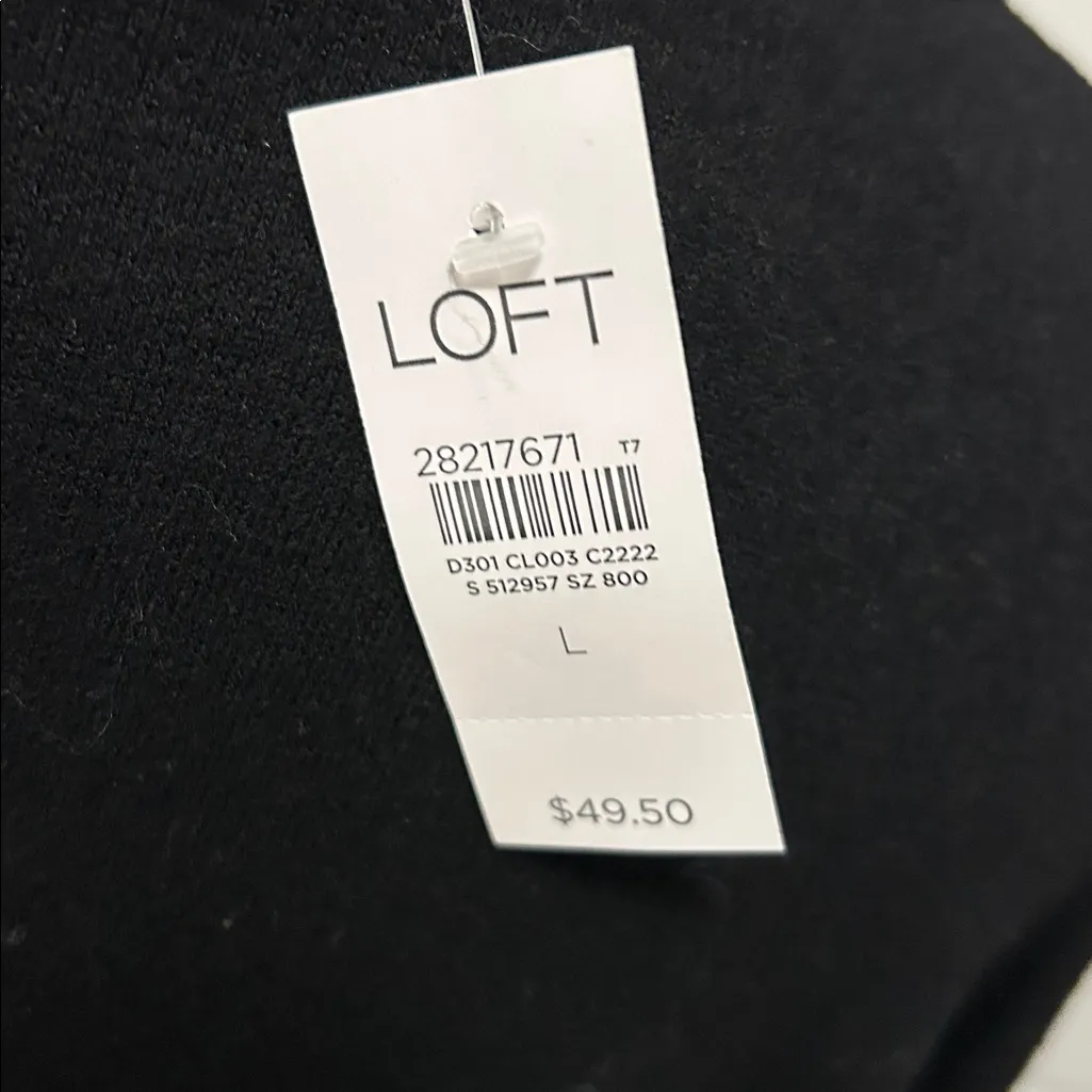 Loft Black Twisted Hem Long Sleeve Top - Image 6