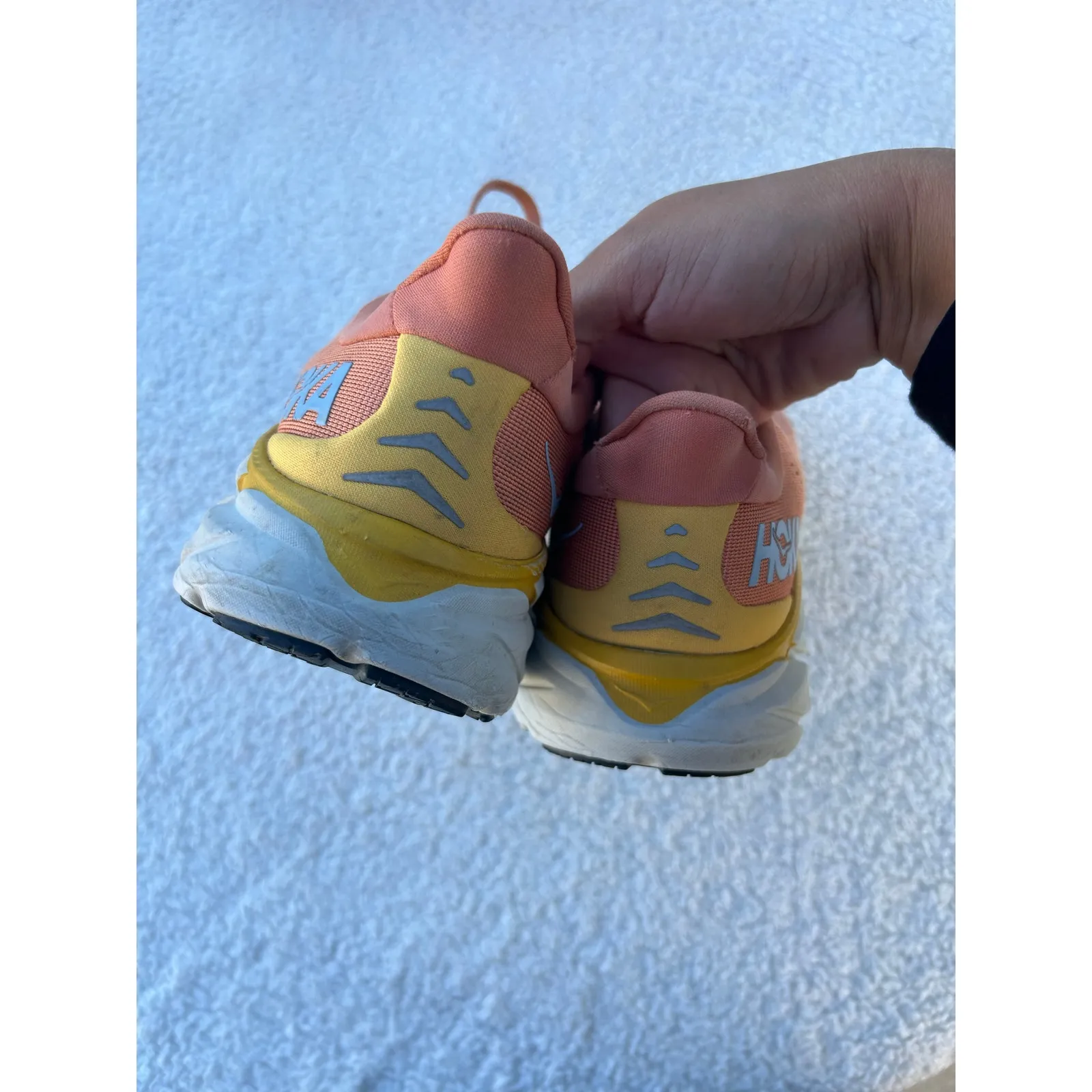 $159 Hoka One One Women's Clifton 8 Sneakers in Sun Baked/Shell Coral Size 9B Orange - Image 5