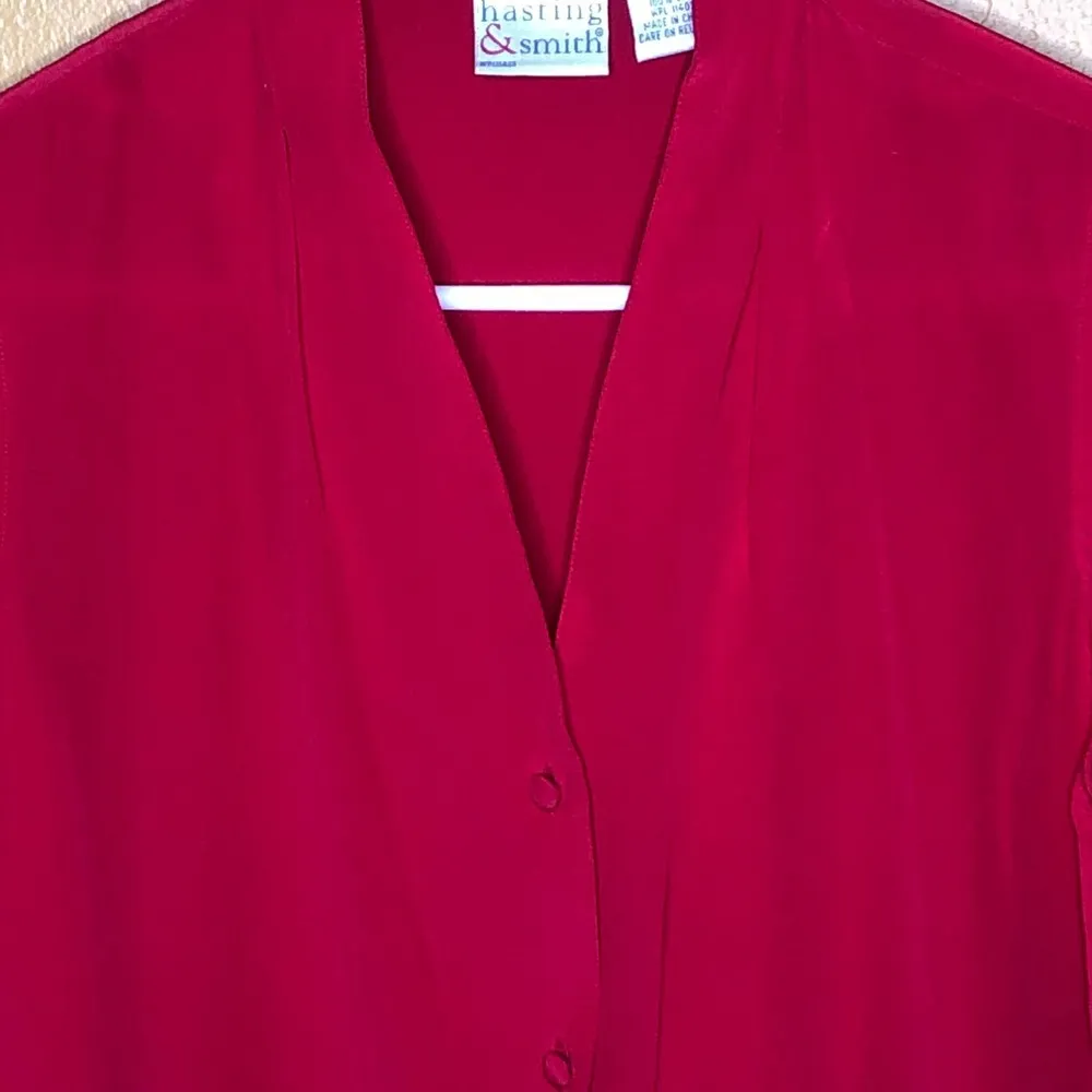 Hasting & Smith Silk Sleeveless Button Down, M - Image 3