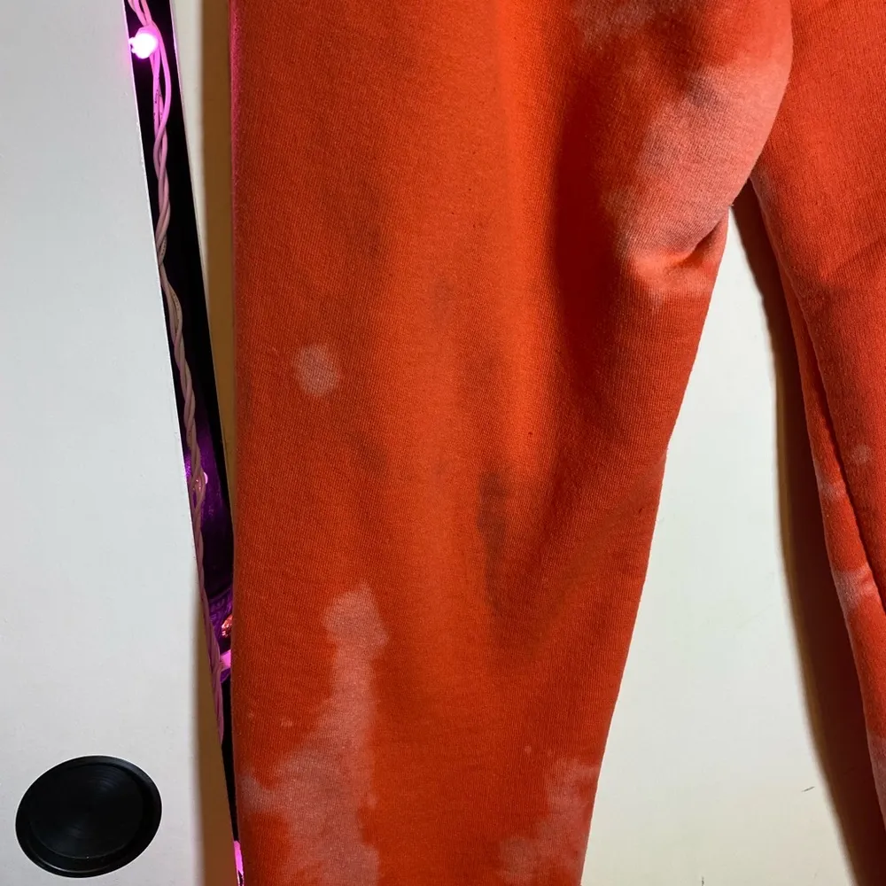 Tie Dye Champion Orange Joggers Medium Mens - Image 5