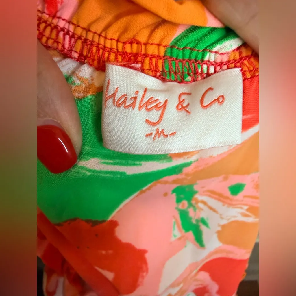 Haley And Co. Off The Shoulder Floral Top Size M Red Size M - Image 10