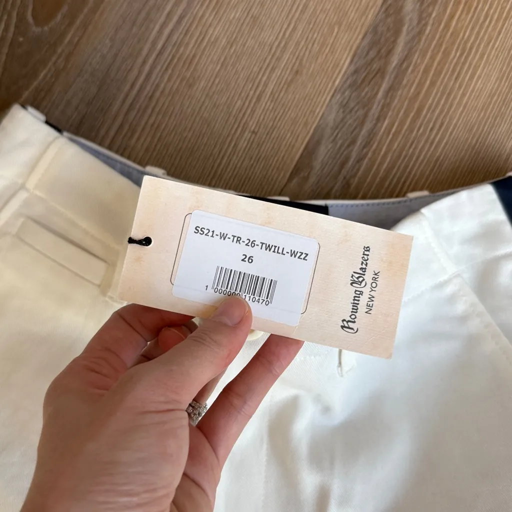 NWT ROWING BLAZERS TWILL COTTON PANTS WITH SIDE MOTIF Size 26 - Image 7