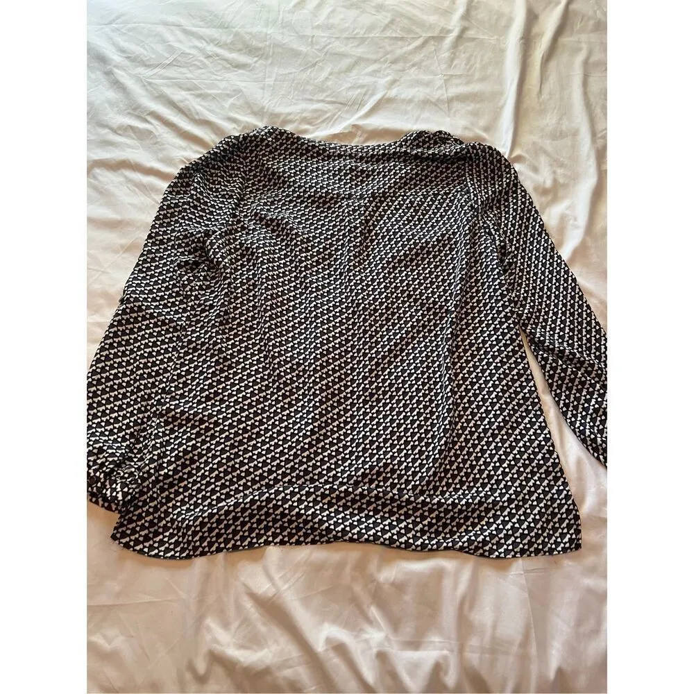 Laundry By Shelli Segal Multicolored Patterned Top Blouse Woman’s Size Large - Image 7