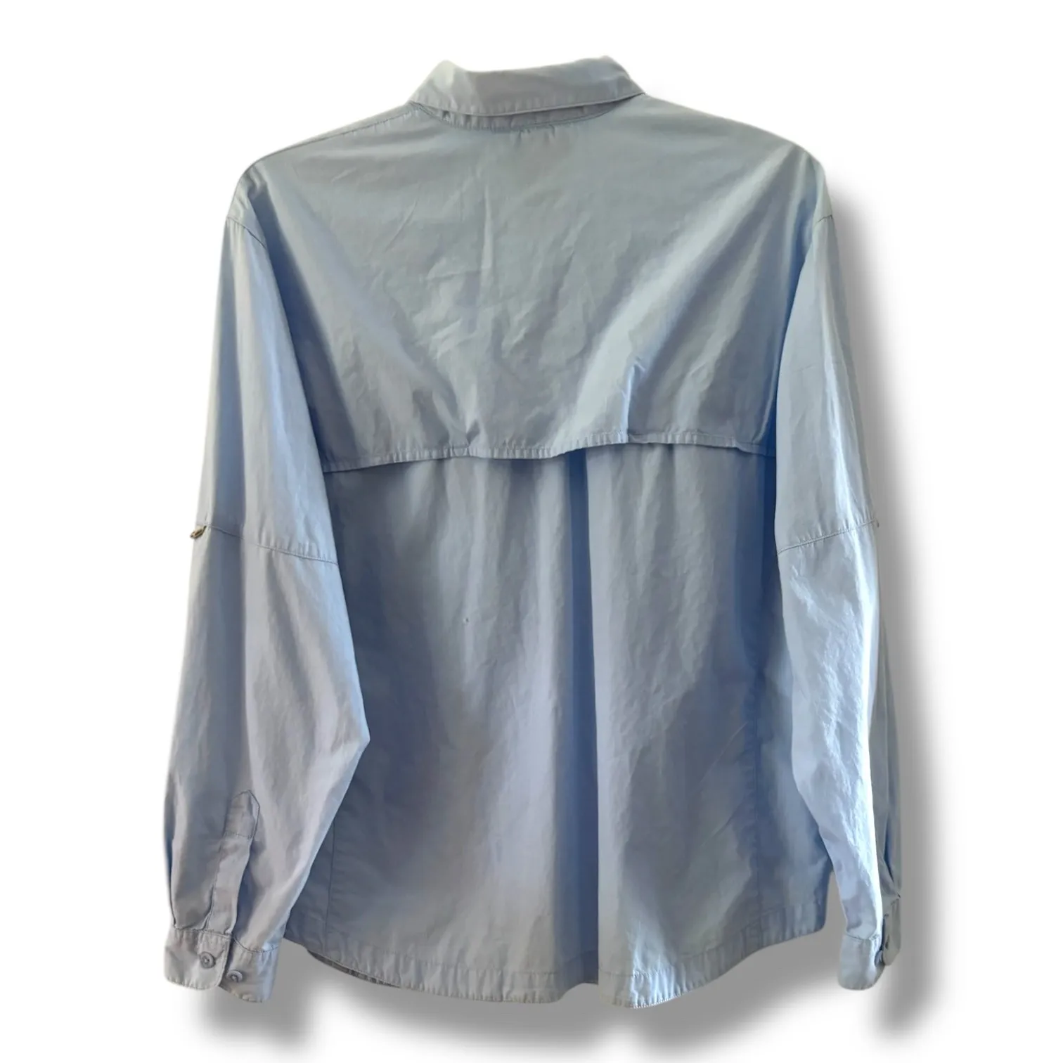 Columbia Women's Long Sleeve Button Up Shirt Light Blue XL Fishing Outdoor‎ - Image 2