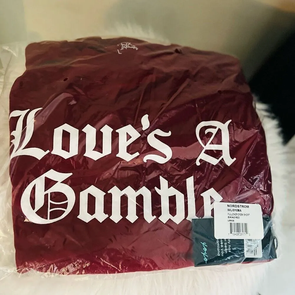 WILDFOX‎ Love's a Gamble Shorty Pajamas Set, 2 Piece, Red Hearts, Large, NWT - Image 7