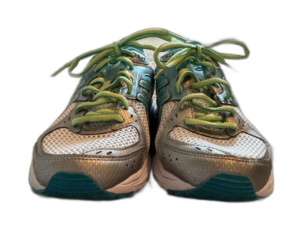 Ascis Gel Contend 2 Running Cross Training Shoes Women's Size 8.5 Silver & Green - Image 3