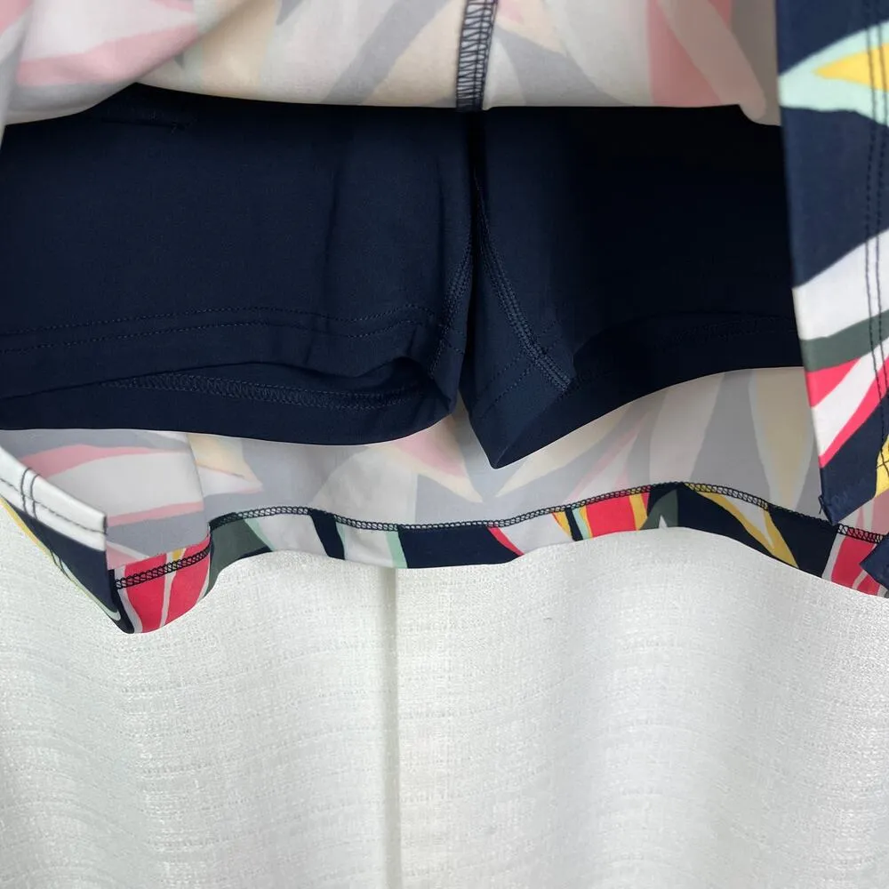 Lady Hagen Navy Blue Retro Leaf Print Desert Getaway 17” Golf Skort Sz.4 NWT - Image 11