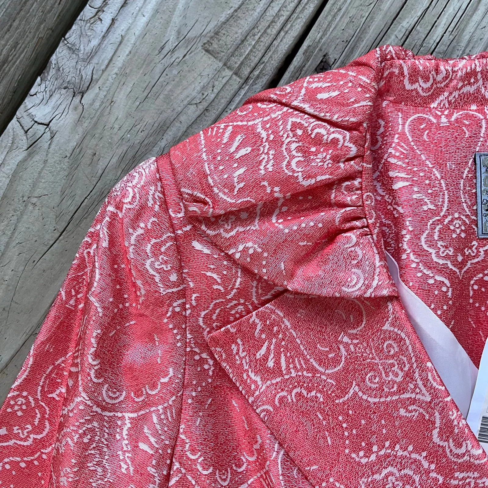 Zelda Women's Vintage Jacquard Pink Tapestry Jacket Size 8. NEW - Image 2