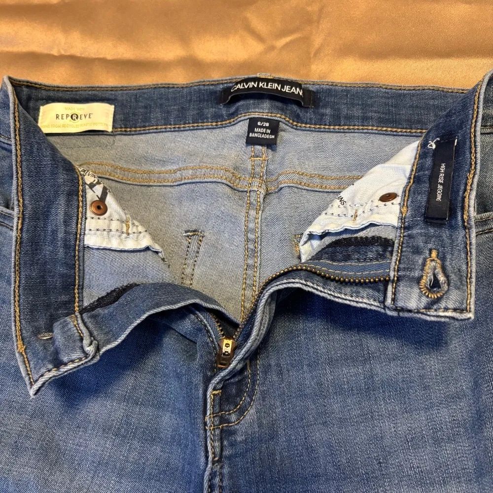 Calvin Klein Jeans High Rise Skinny Leg Jeggings Blue Womens US 6 28 Waist - Image 3