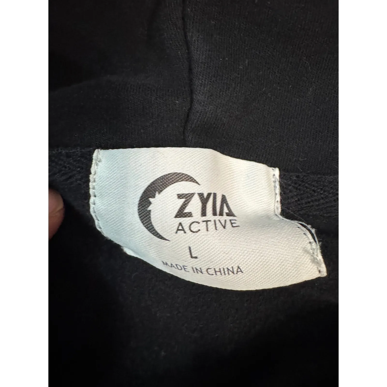 ZYIA ACTIVE Black Relaxation Hoodie Sweatshirt Women's Size L Size L - Image 4