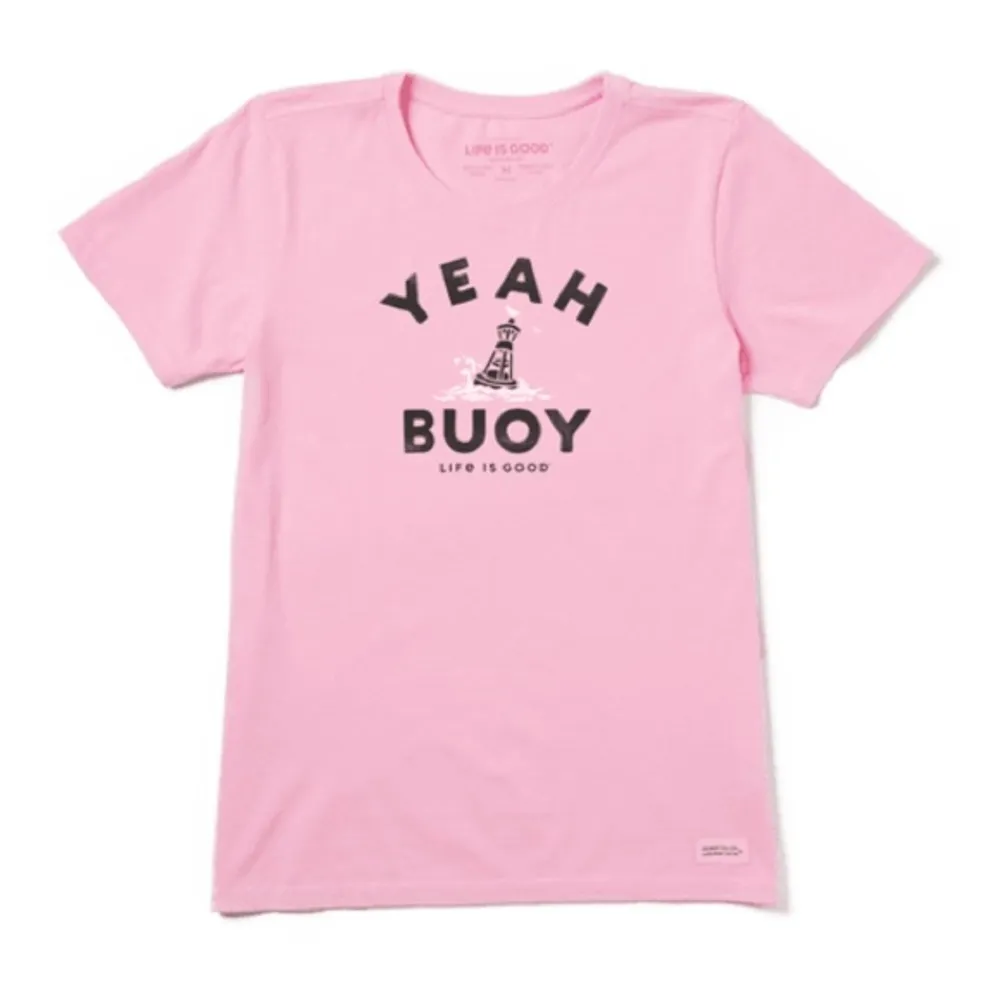 Life is Good Crusher Tee “Yeah Buoy” Pink, Size M New w/Tag - Image 2