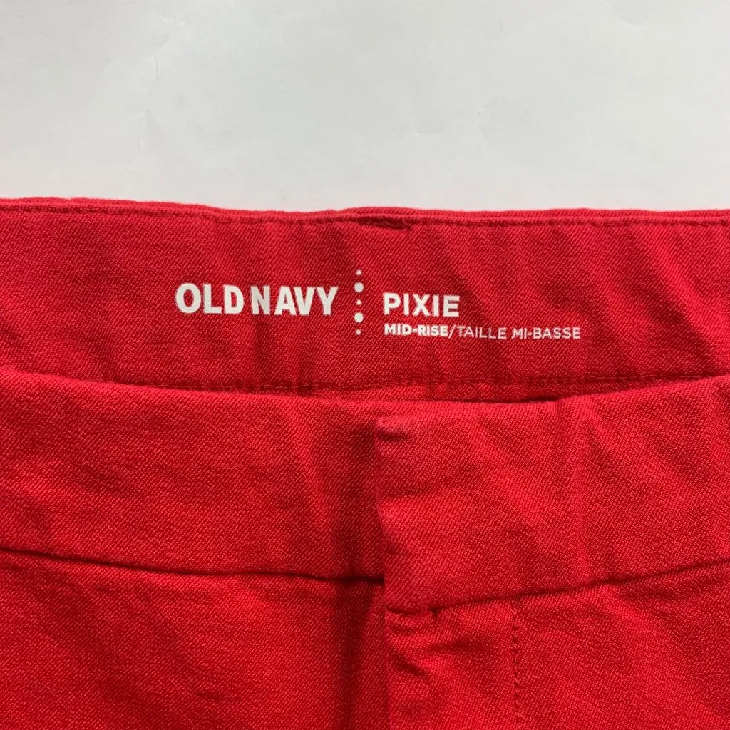 Old Navy Robbie Red Stretch Canvas Skinny Pixie Ankle Pant 16R - Image 3