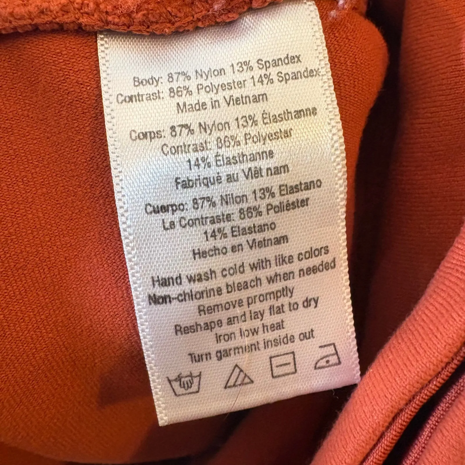 Alo Yoga High-Waist Moto Leggings Rust Orange Size Medium - Image 8