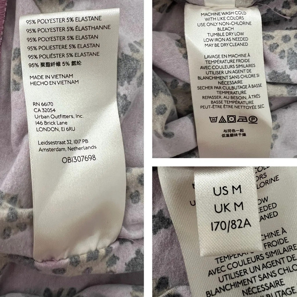 FREE PEOPLE Purple Floral Mini Skirt Stretch Blue Yellow Size Medium NWT - Image 7