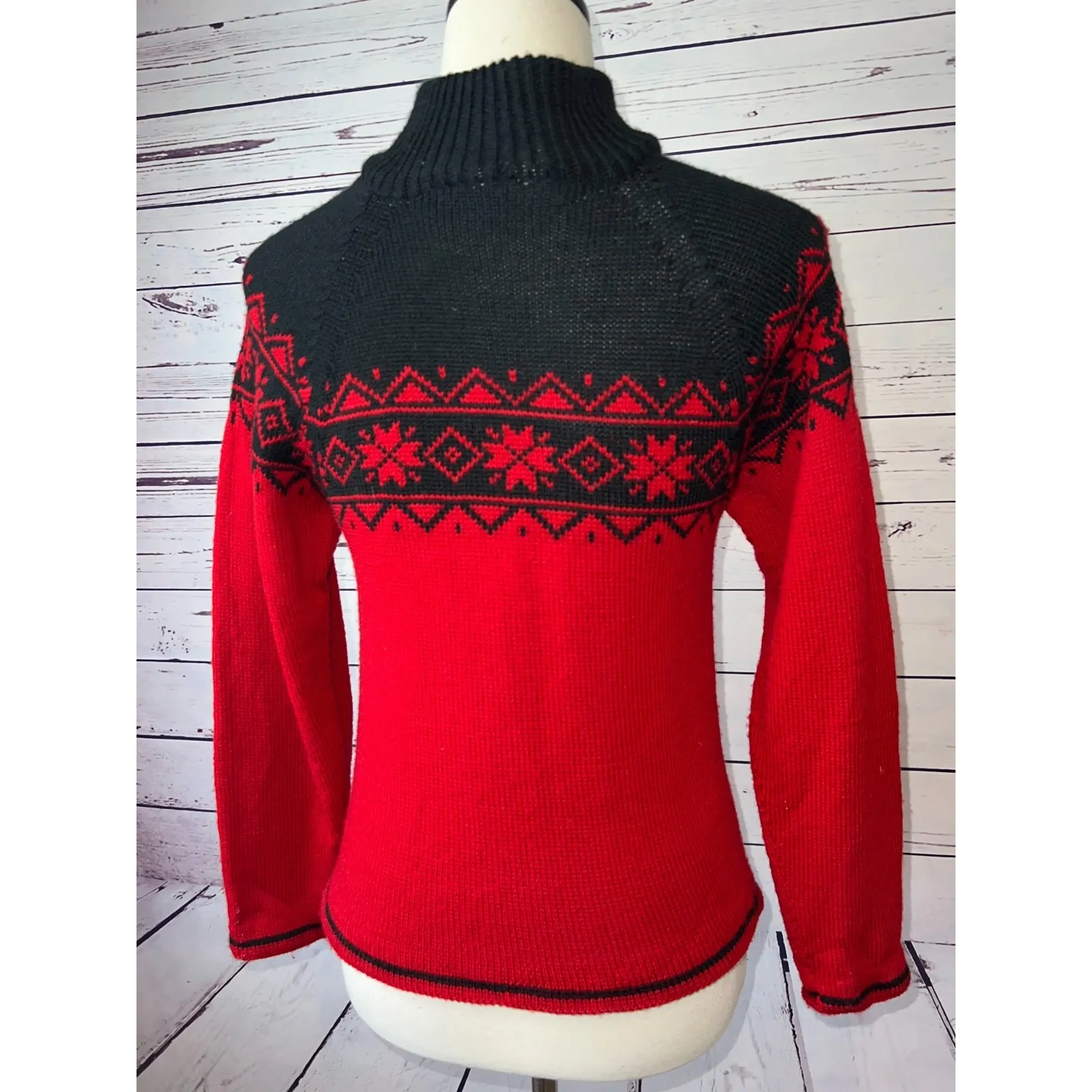 Dale of Norway Sweater Fair Isle Nordic XS Extra Small Wool Ugly Christmas Snow - Image 9