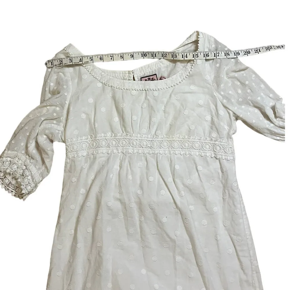 Long sleeve white dress size M - Image 6