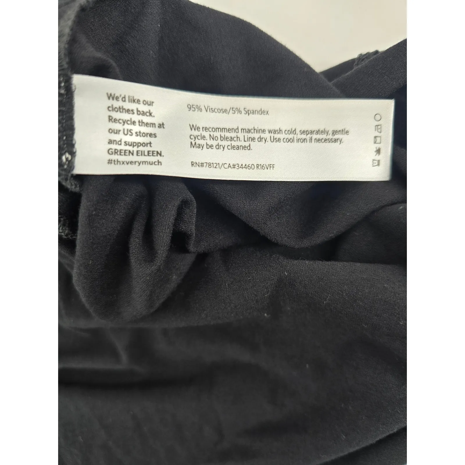 EILEEN FISHER Black Sleeveless Knit Maxi Dress Size Small - Image 4