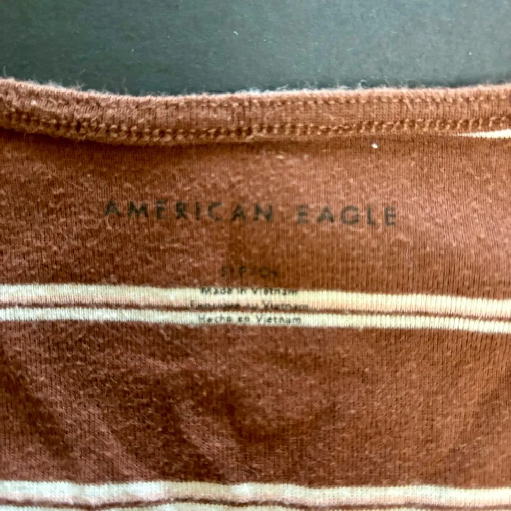 Brown Tank Top Tie Front Button Size Small Women’s Brown Stripe - Image 2