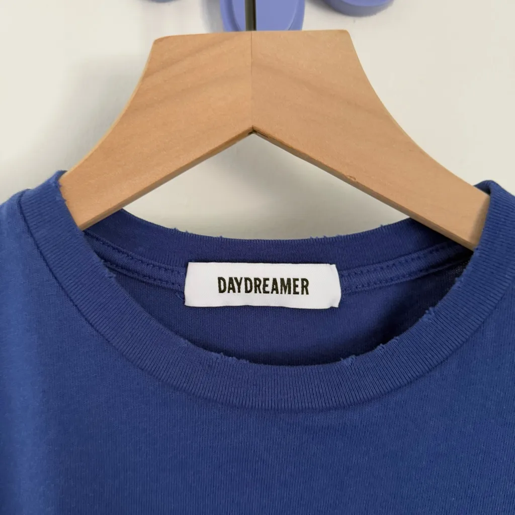 Daydreamer XS Having a Ball Vintage Tee Cherry Detail Royal Blue Distressed - Image 7