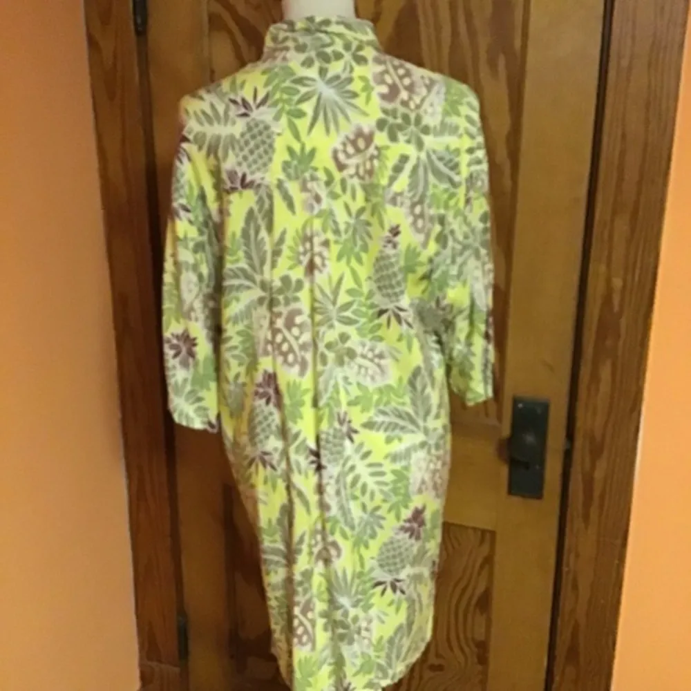 Vintage 90s oversized pineapples shirt Yellow Size XL - Image 11