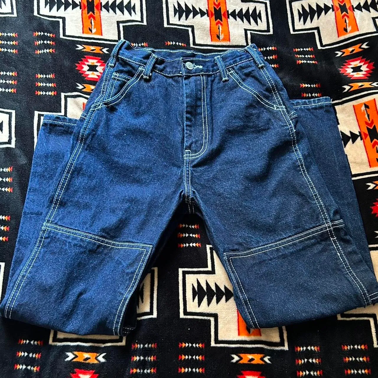 Brandy Melville Ariana Dark Wash Cargo Pants - Image 2