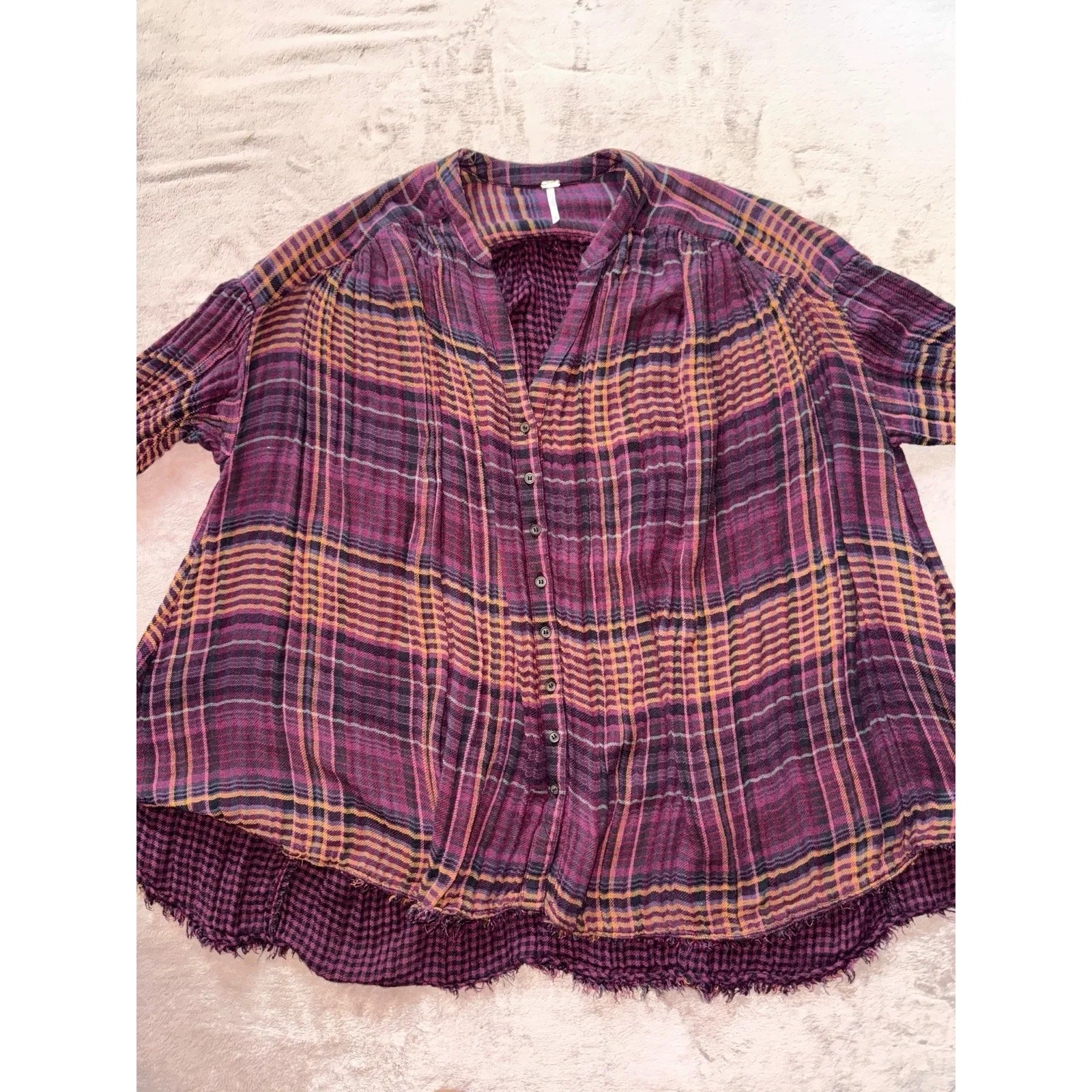 Free People come over Button Down blouse‎ Retail Size  X small - Image 2