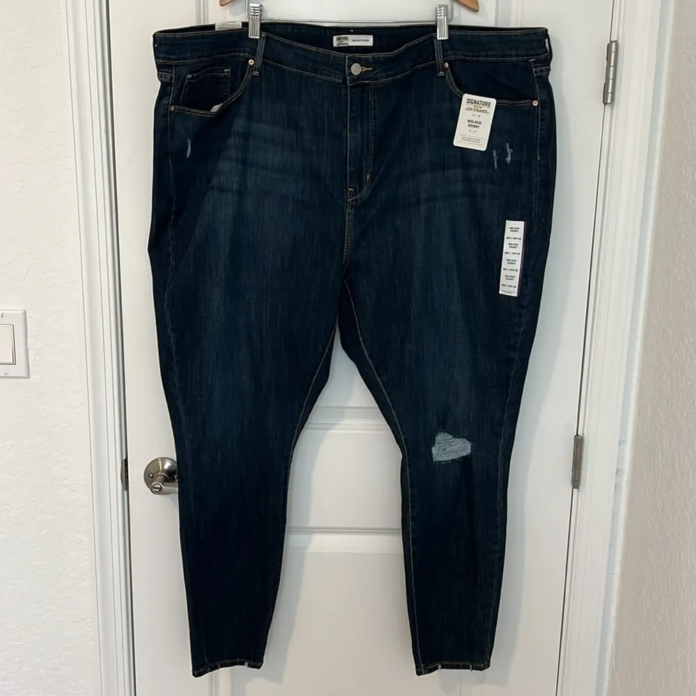 NWT Levi Strauss Signature Gold Mid-Rise Skinny Stretch Jeans 28M / W39 L30 - Image 15