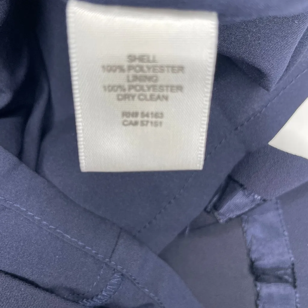 Navy Blue Paisley Embroidered Shift Dress Career Officesiren Sz 10 Work - Image 12