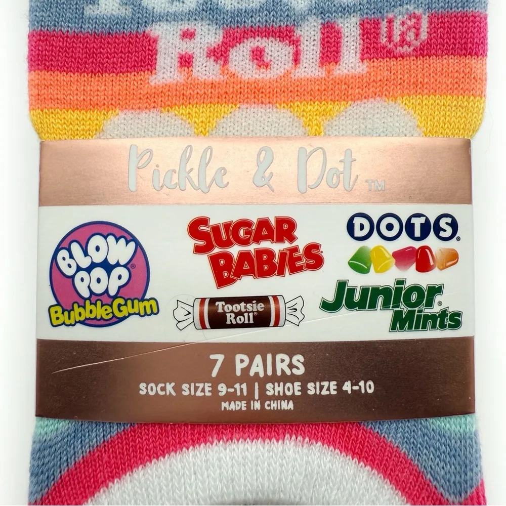 Tootsie Roll Pop Candy Womens No Show Socks Colorful Rainbow Striped Fun Gift Pink - Image 3