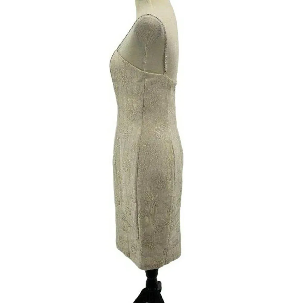 Vintage Jessica McClintock Ivory Beaded Straps Size 8 - Image 4