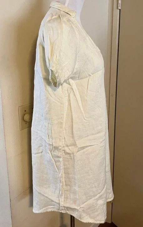 Japanese Green Parks Puff Sleeve Athina Dress White - Image 5