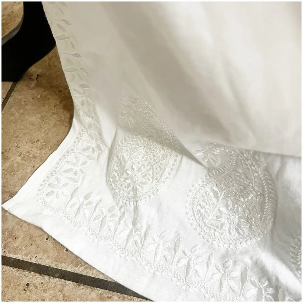 MARIE FRANCE VAN DAMME Elastic Embroidered Bustier Dress White NWT Size 0 - Image 11